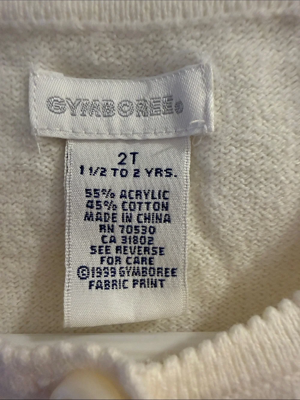 Gymboree Cream Cardigan with Pastel Floral Embroidery